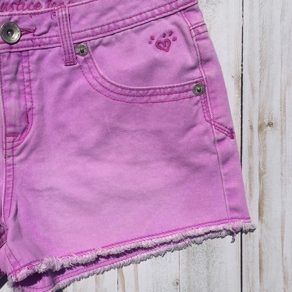 Justice Light Purple Denim Shorts Size-10 and 1/2 - Picture 2 of 5